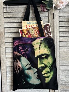 Every Day is Halloween! BRIDE of FRANKENSTEIN Romance&Love Monster Style ToteBag